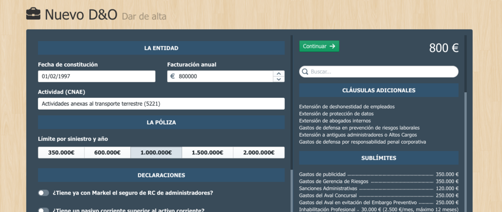 Ya puedes cotizar D&O en Tarifespabrok