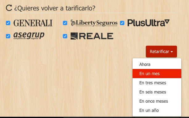 Captura de la interfaz de la programación de presupuestos